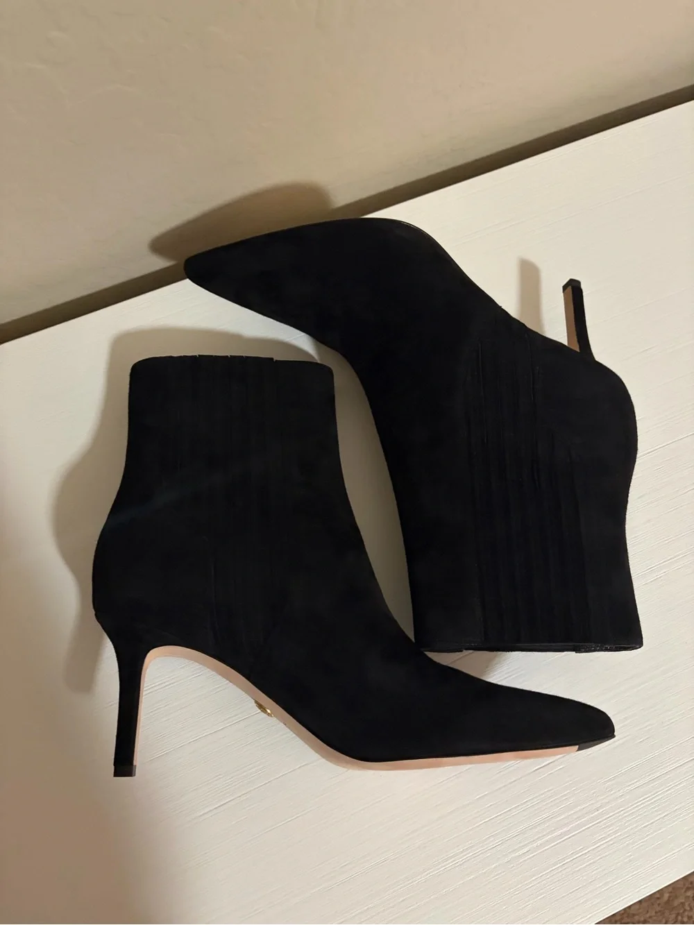 NWO Box🖤Veronica Beard Lisa Mid-Heel 2.75” Black Suede Ankle Boots